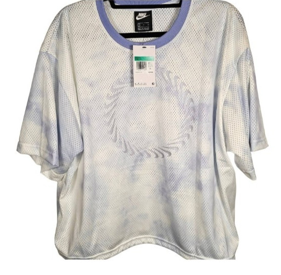 Nike Shirt Icon Clash Lavender Purple Mesh Tie Dye Running Athletic Shirt Womens