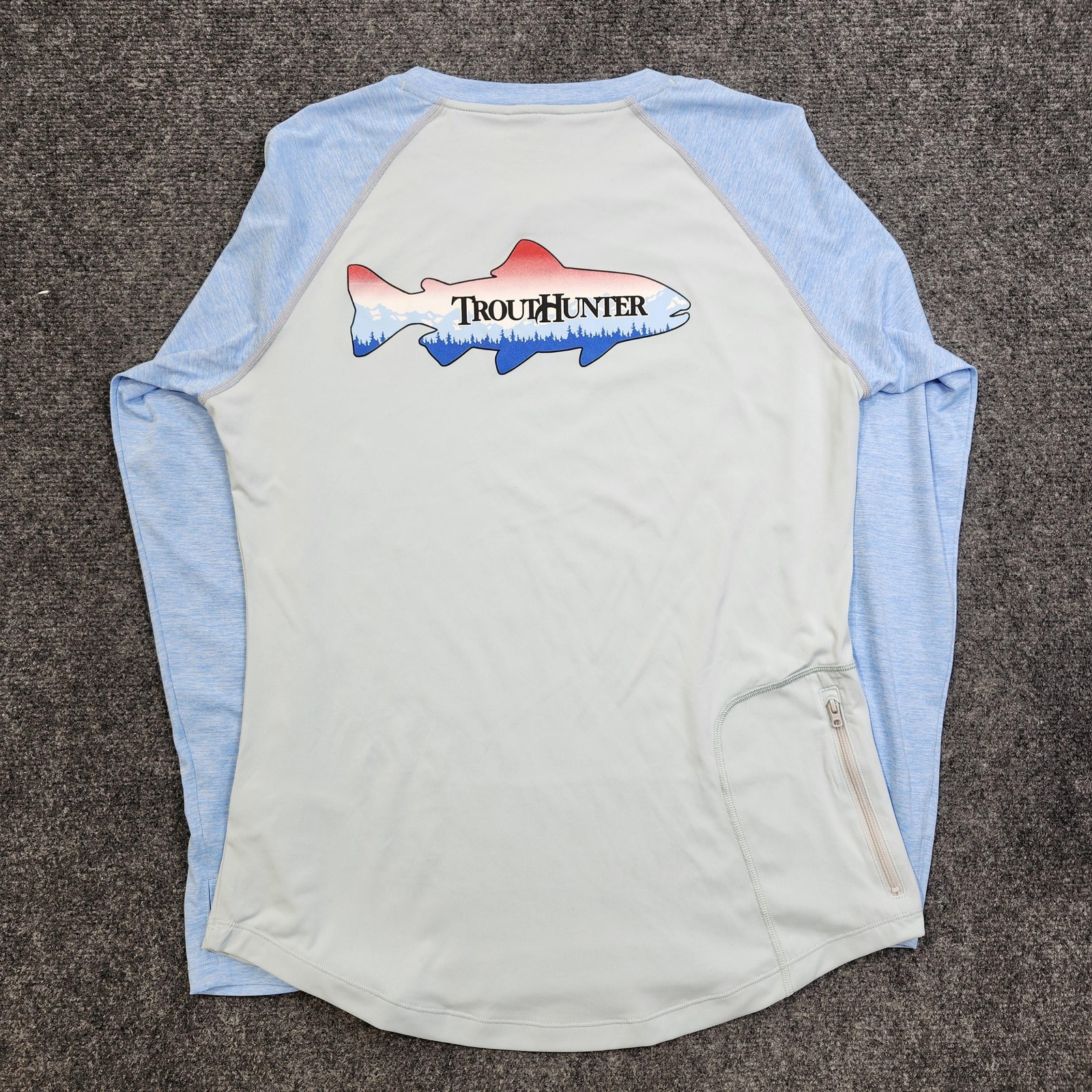 Patagonia Tropic Comfort Shirt Womens Large Blue Long Sleeve TroutHunter Fishing