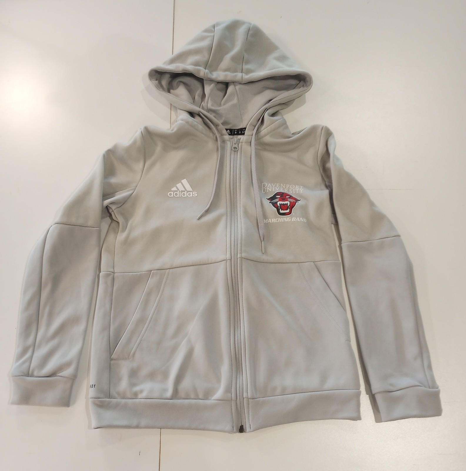 Adidas Climawarm Hoodie Davenport College Marching Band Full Zip Lonf Sleeve Sm