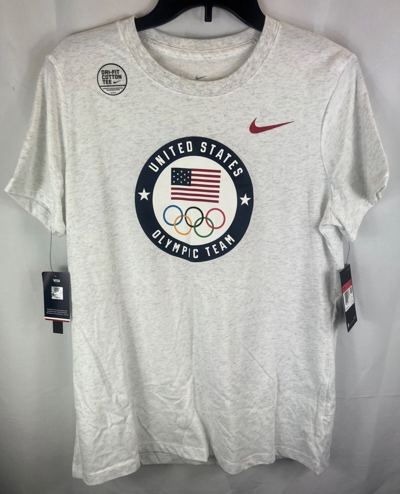Nike USA Olympics Shirt Red White Blue CN4481 Fourth of July Womens Large