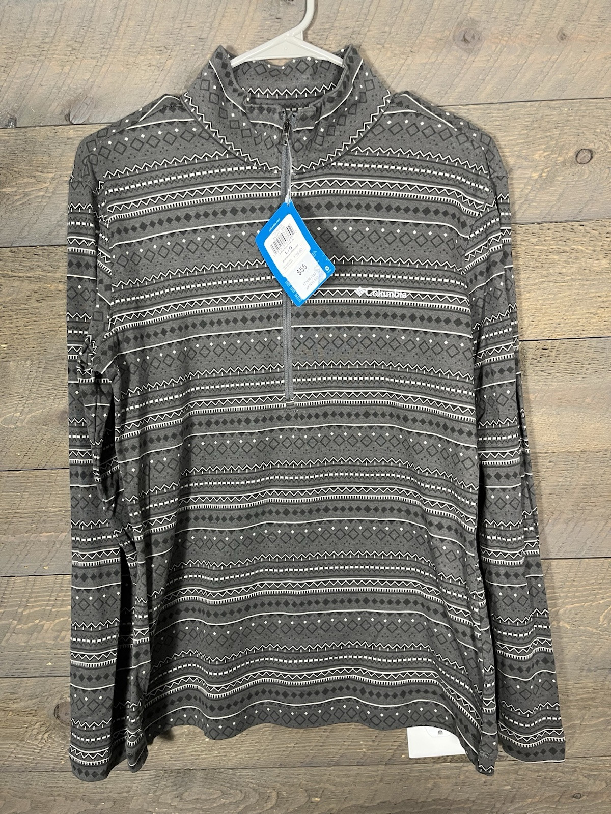 NWT Columbia Women’s Drifting Snow 1/2 Zip Large Gray