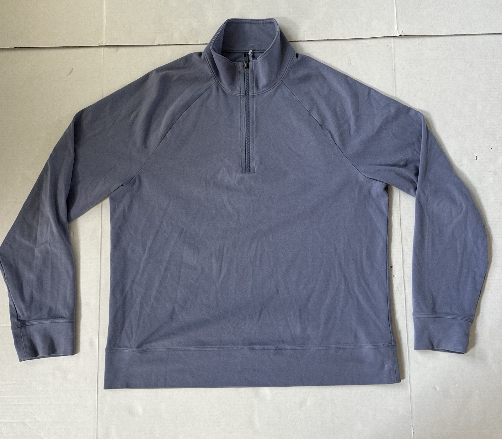 Lululemon Quarter Zip Pullover Long Sleeve Blue Size 44 X 26.5