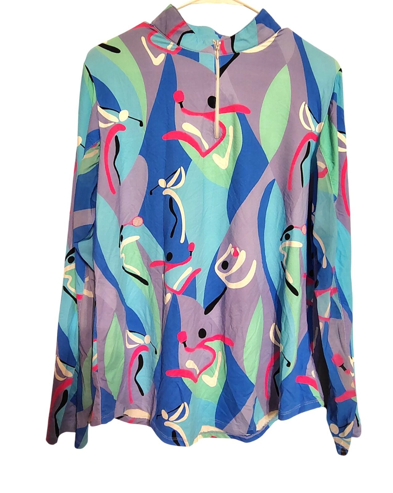 Famazee XL 1/4 Zip Golf Pullover Top, Pink Purple Blue UV50+, Activewear Cooling