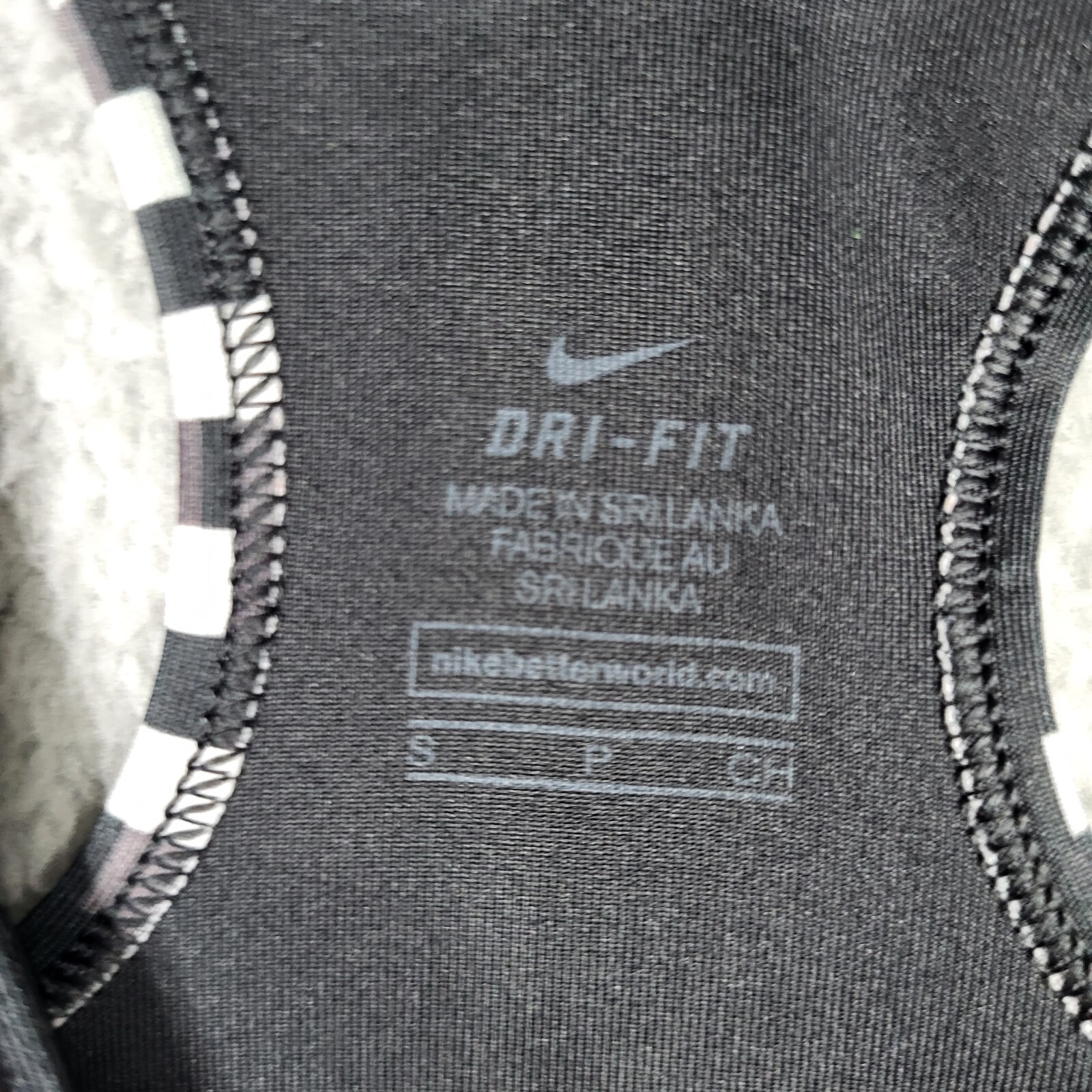 NIKE DRY FIT BLACK WHITE ACTIVEWEAR Sports bra Women’s SIZE S
