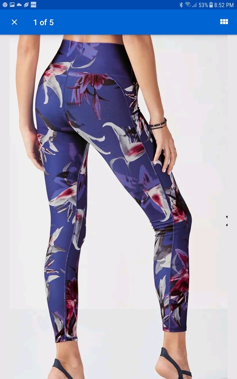 FABLETICS Lisette High Waisted Patterned Leggings Nwt M size midnight Lily prin
