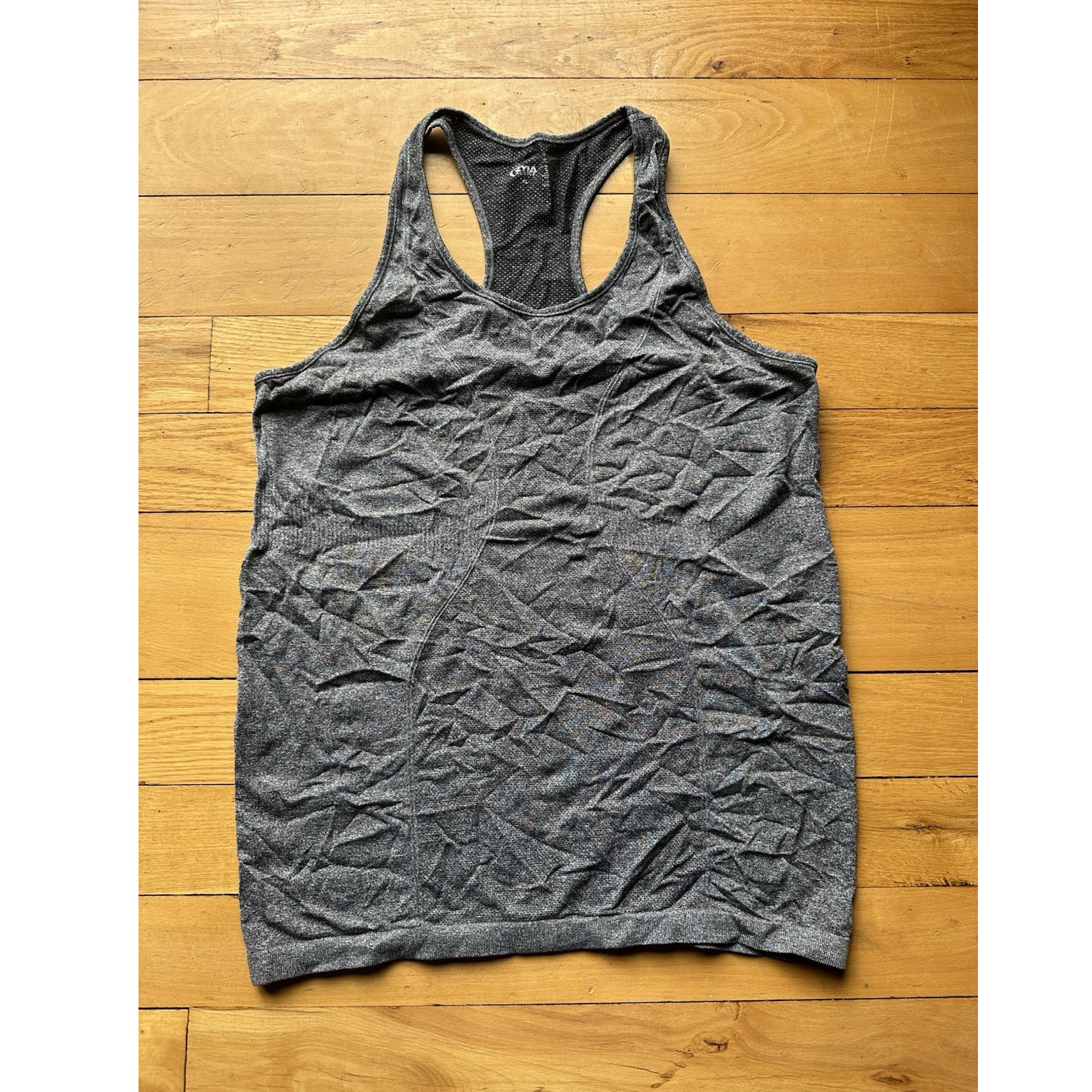 Zyia Active Women’s XL Racerback Tank Gray Lightweight Scoop Neck Sleeveless