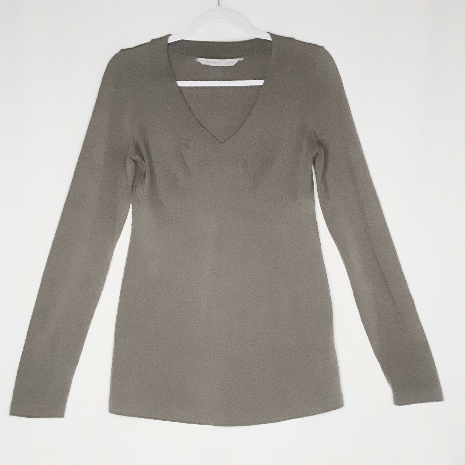 Athleta Womens Sage Green Sweetheart Long Sleeve Top Size Small