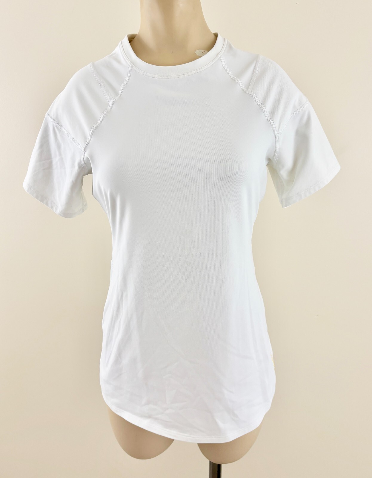 TOMMIE COPPER SHOULDER SUPPORT Womens Sz Large White Compression S/S Shirt EXC