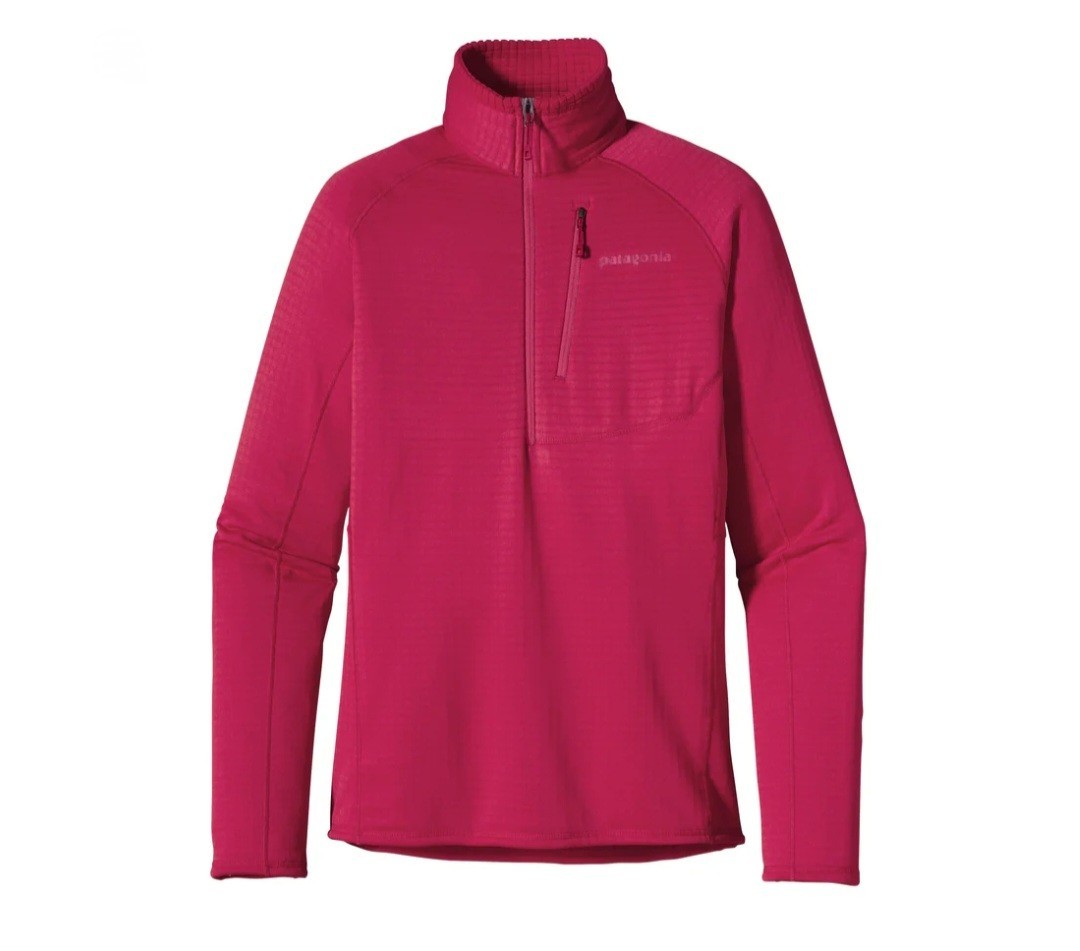 Patagonia Women’s R1 Craft Pink Pullover 1/2 Zip Size Small Polartec Power Grid