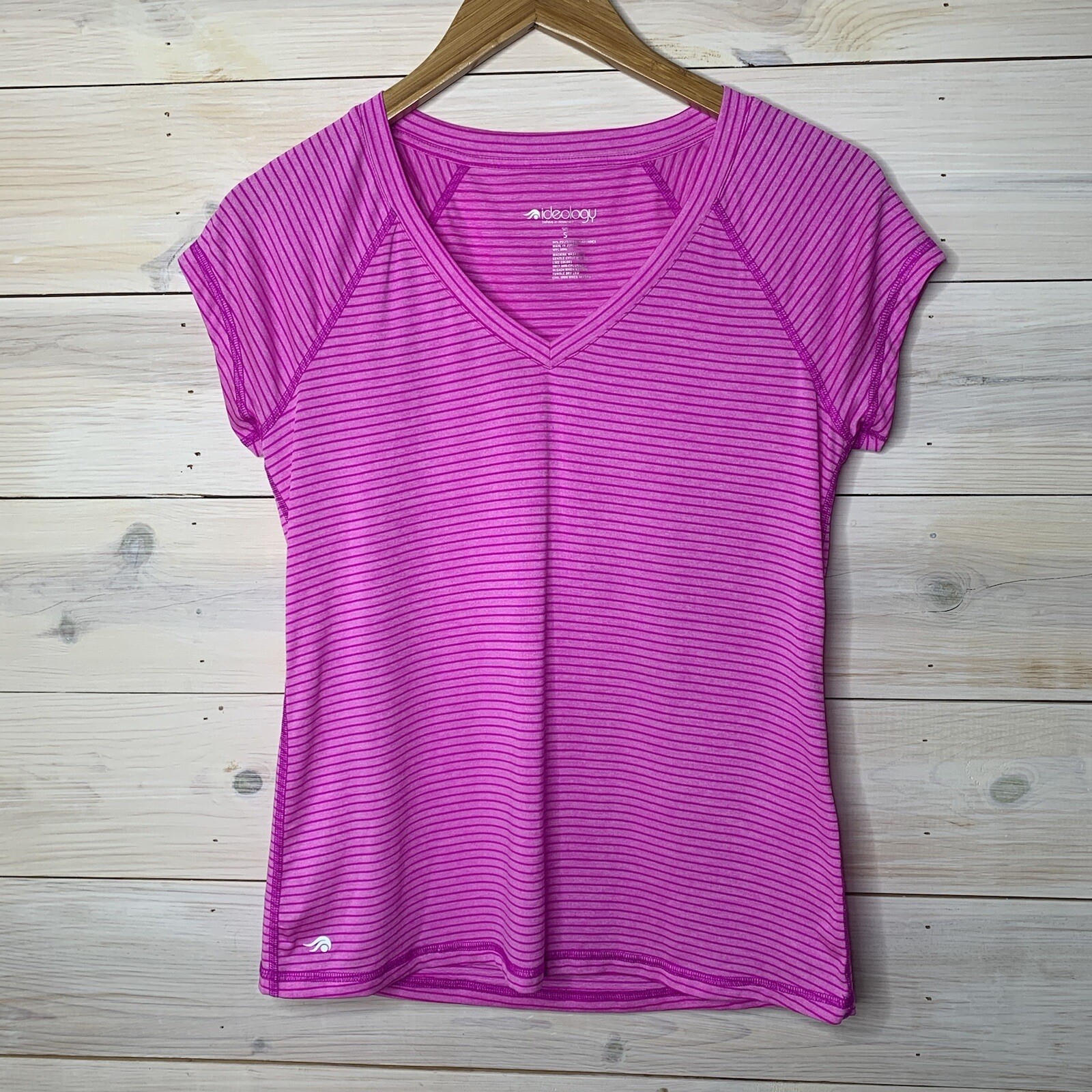 Pink and Purple Striped Workout T-shirt
