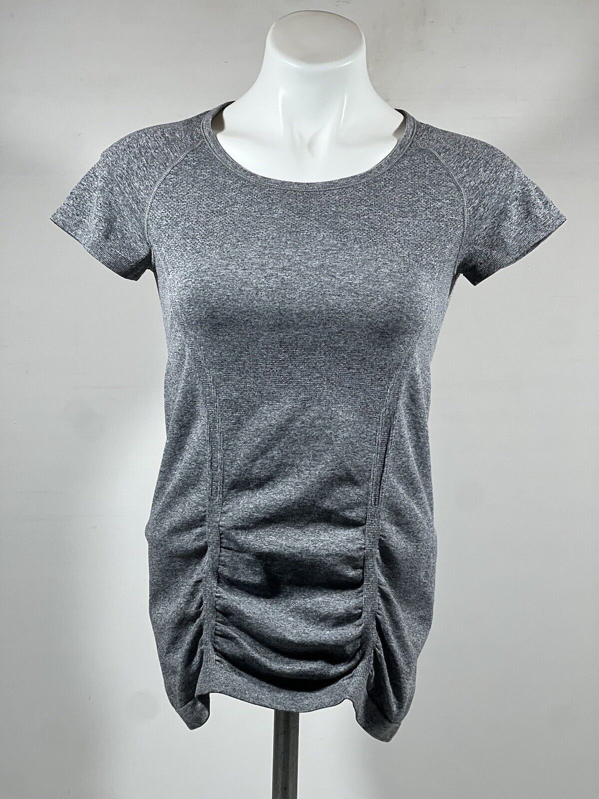 Performance Compression Top Womens Small Athleta Charcoal Running Yoga Fit