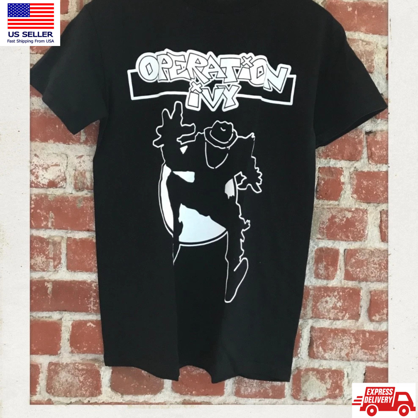 Official Operation Ivy Punk Rock Band Graphic T Shirt Black Unisex Tee