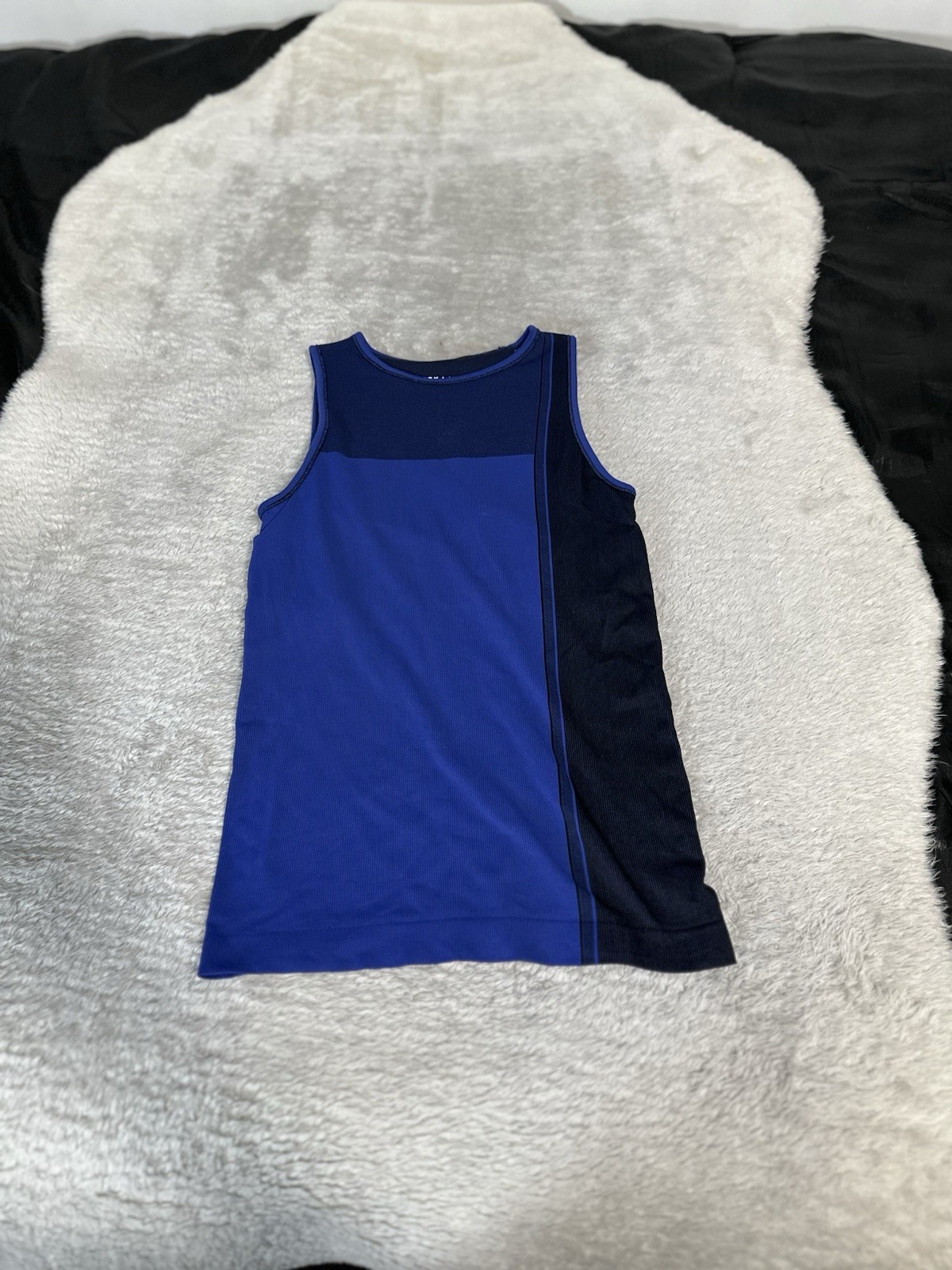 Athleta Derek Lam 10C Womens Blue Block Avenue Support Athletic Tank Top Size M