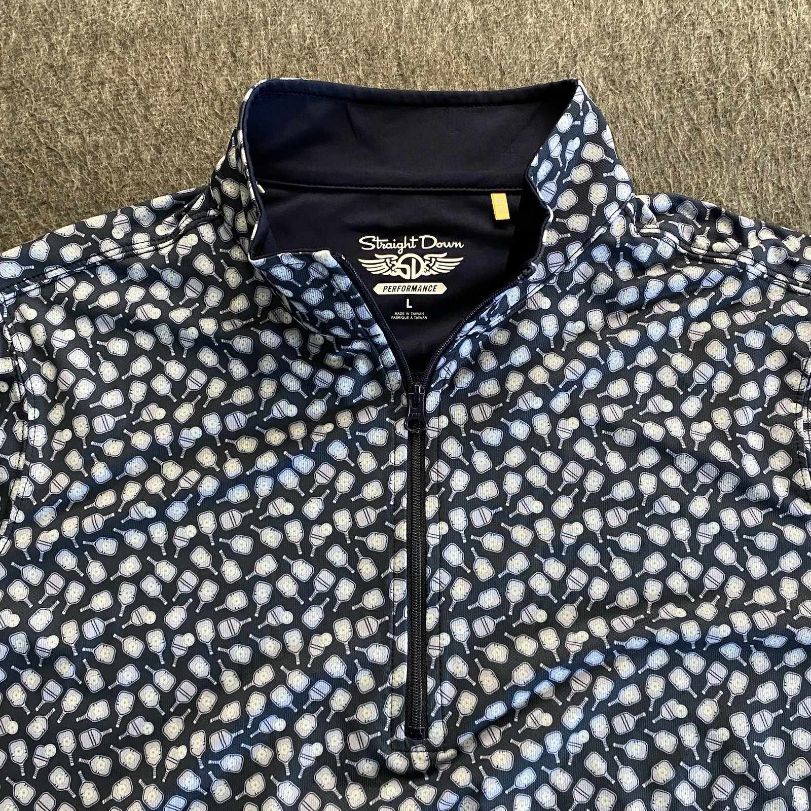 Straight Down 1/4 Zip Womens Large Blue Performance Pickleball Warwick Hills