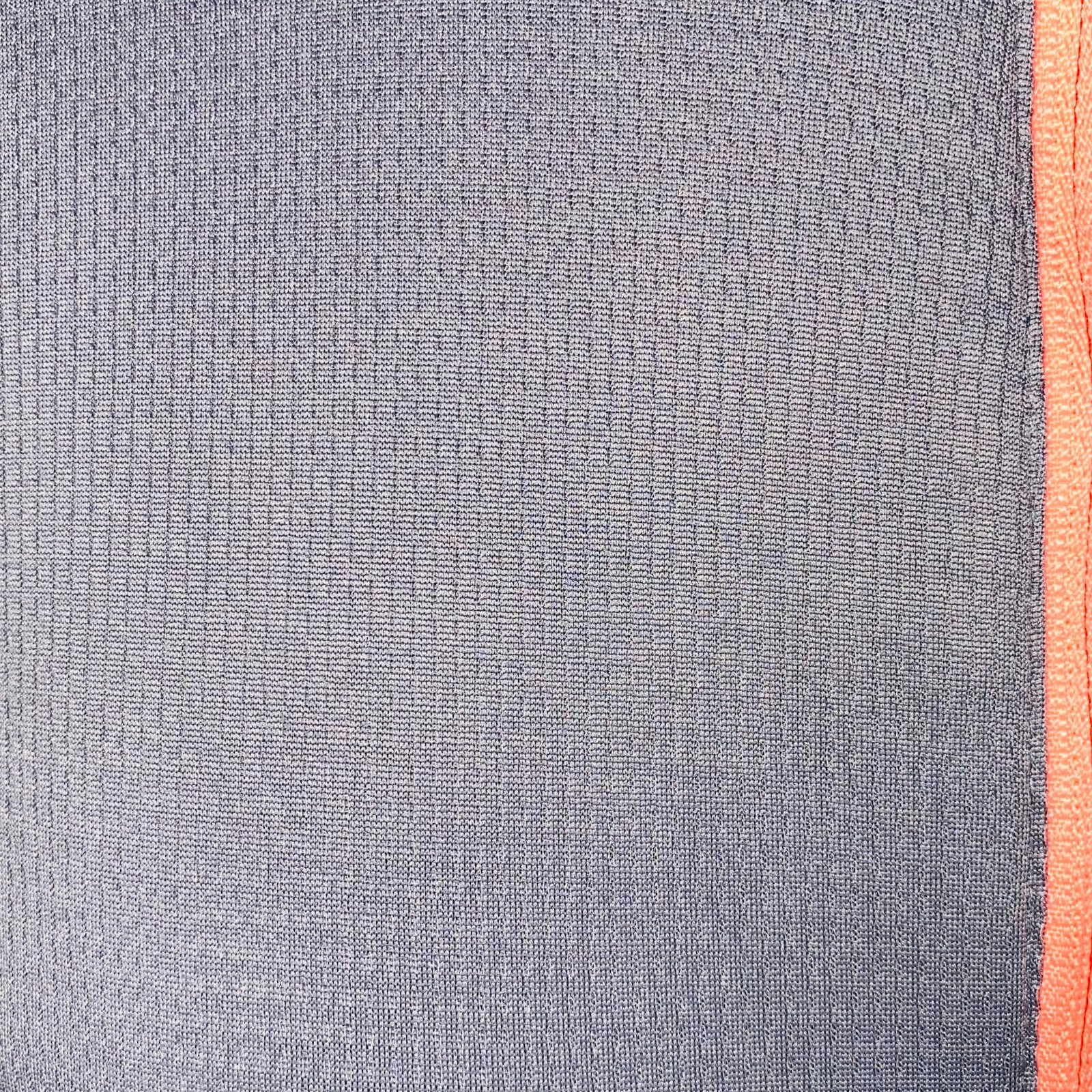 Avia Womens Medium M Polyester Gray Orange 1/2 Zip Athletic Top Ruched Sides *