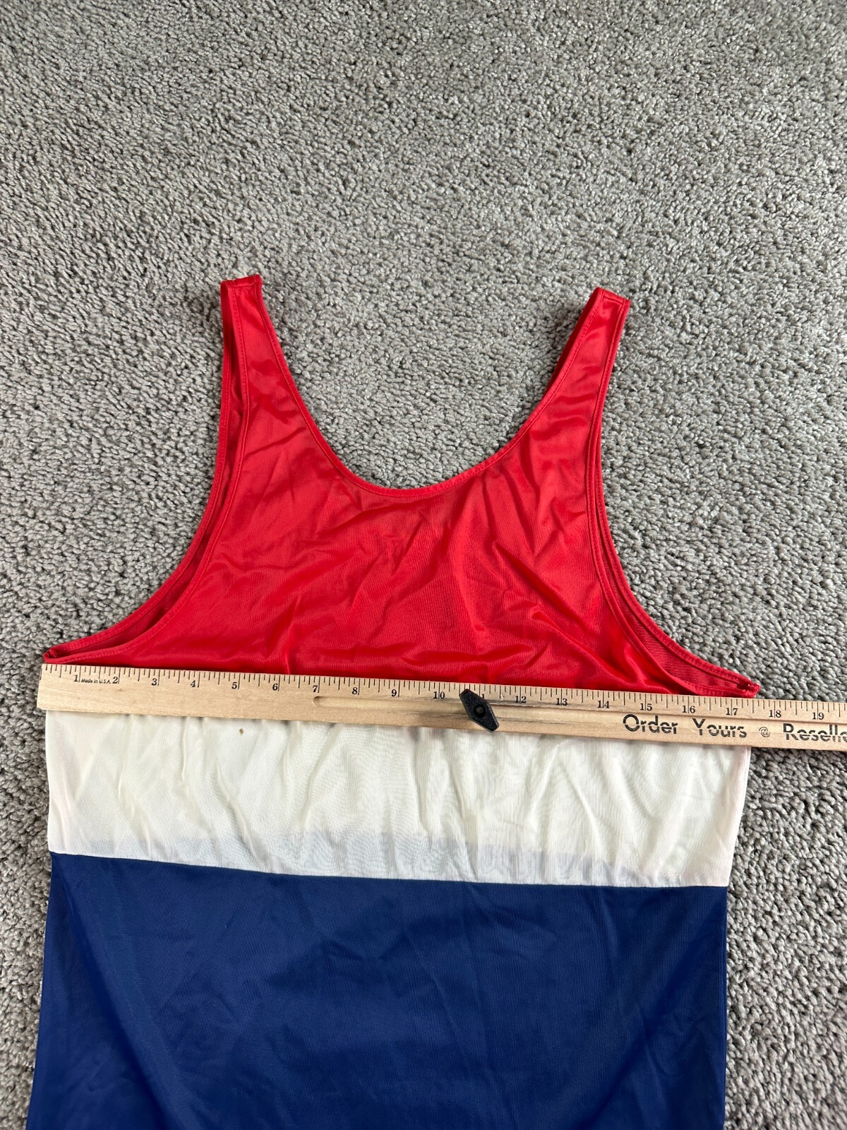 Nike Sportswear Tank Top Womens Small Red White Blue Colorblock Nylon Ladies