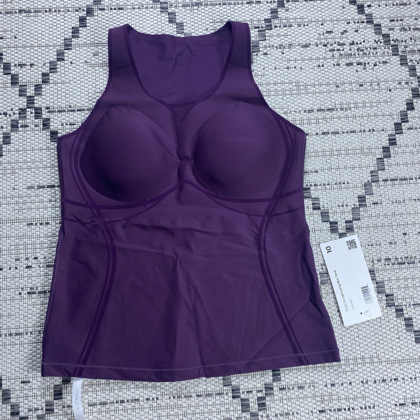Fanka Women’s Body Sculpt Long Bra Tank Midnight Purple Sz: 10 NWT