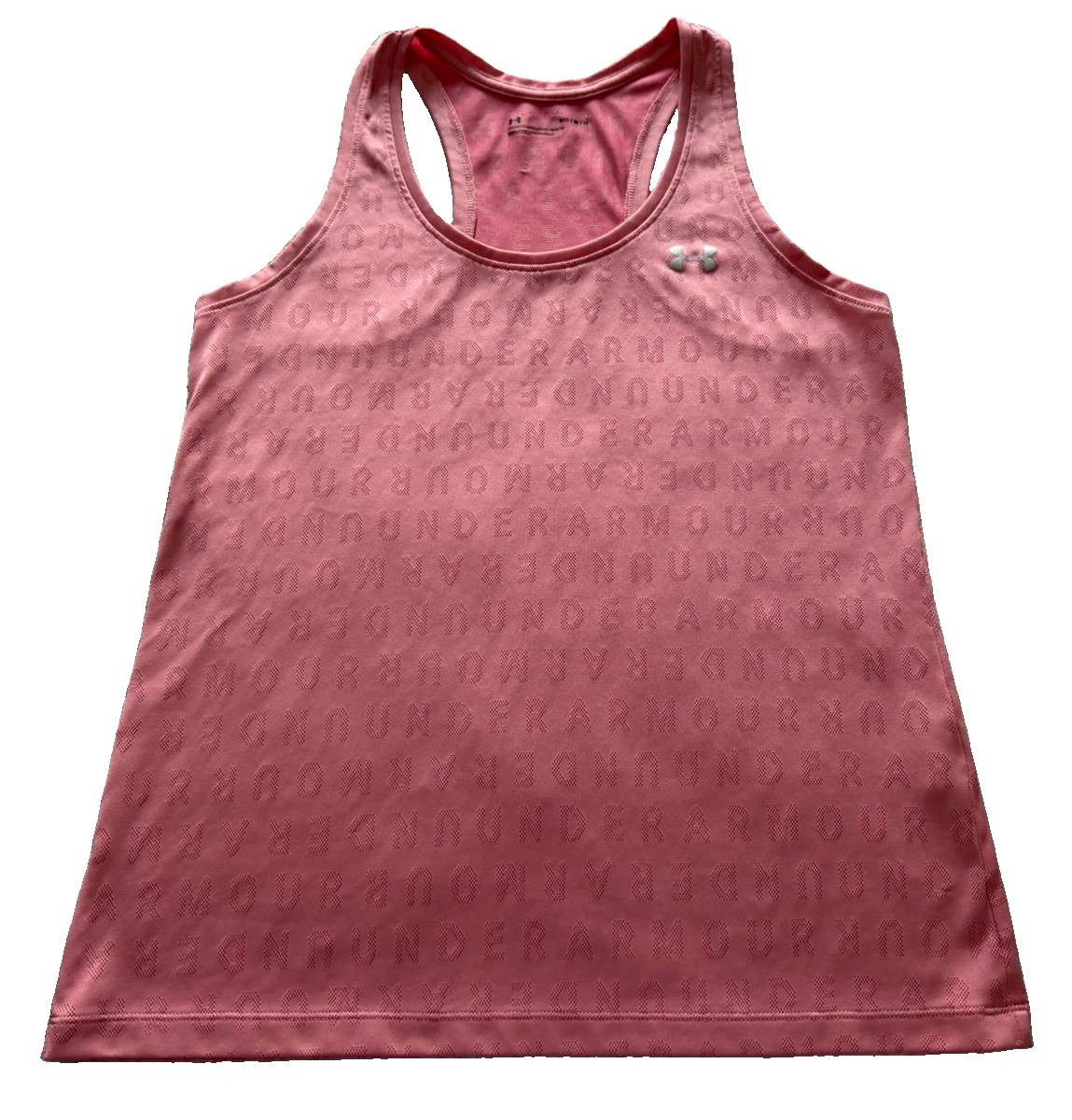 🌸UNDER ARMOUR Velocity Woodmark Jacquard Tank Top-Coral-Size M🌸