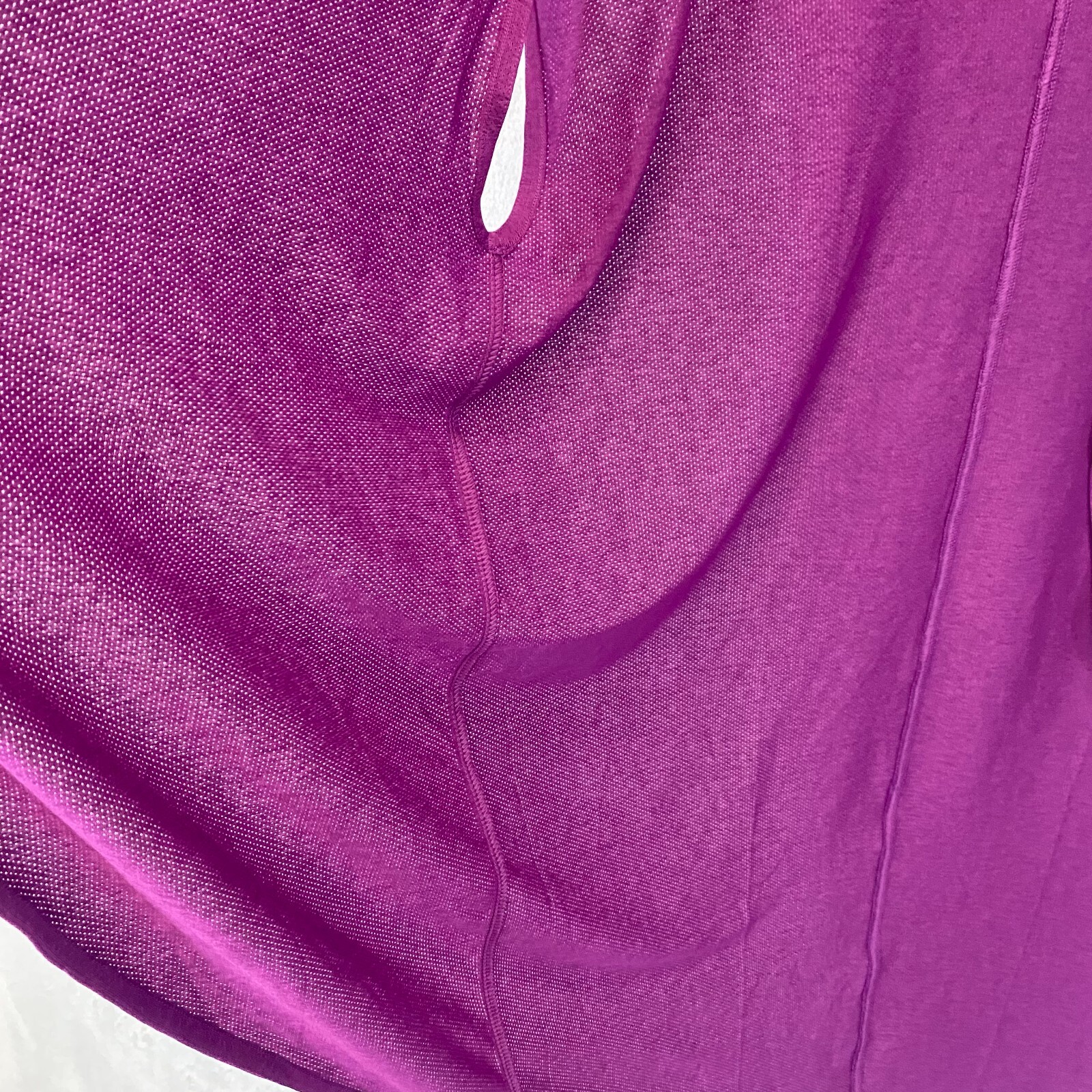 Lucy Yoga Flow Wrap Top Medium Athletic Purple Breathable Open Front Mesh NWT