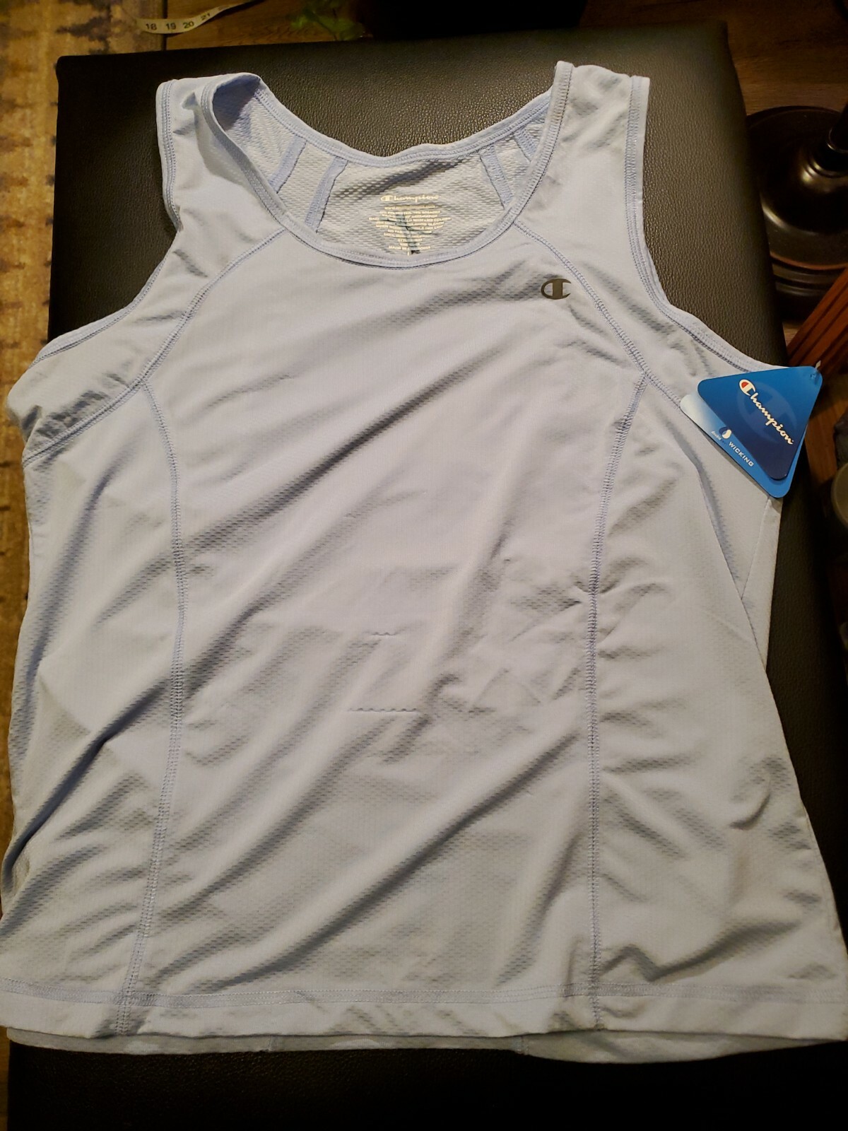 CHAMPION WOMENS DOUBLE DRY TEXTURED SHIRT sz. LARGE DAMAGED