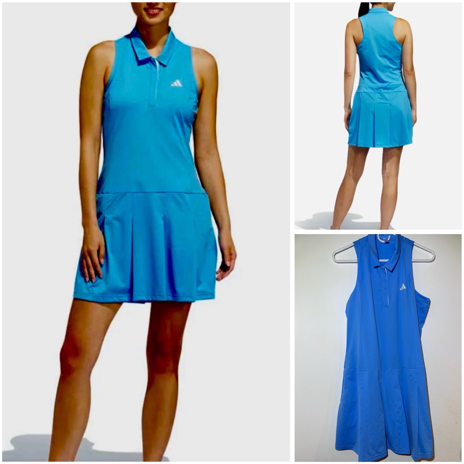 Adidas Women’s Ultimate365 Tour Pleated Dress Blue Size Large