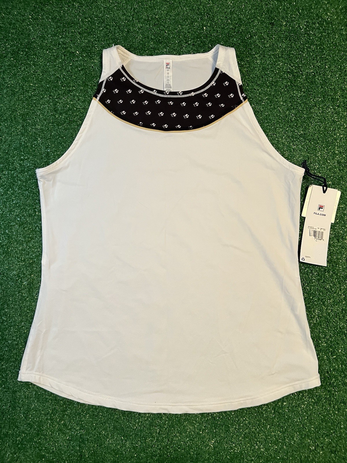Fila UPF 50+ Full Coverage Performance Black Tank Top Size Large NWT