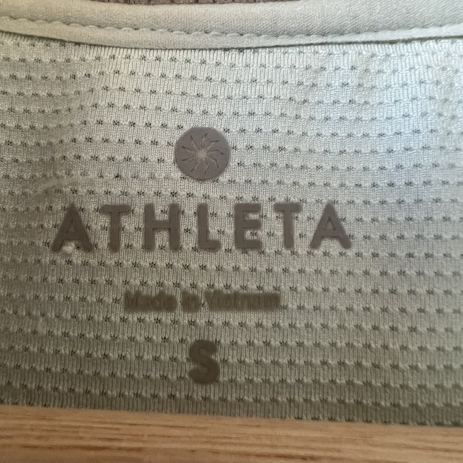 Athleta Lunar Pullover 1/4 Zip Top Size S Running Reflective Teal Water Green