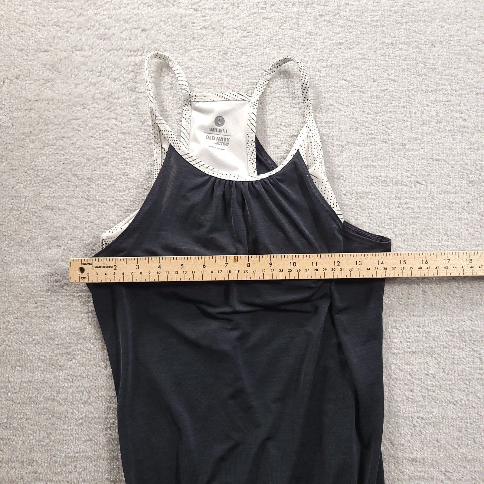 Old Navy Active “Loose Ample” Racerback Sport Bra Tank Top Shirt Gray Womens XS