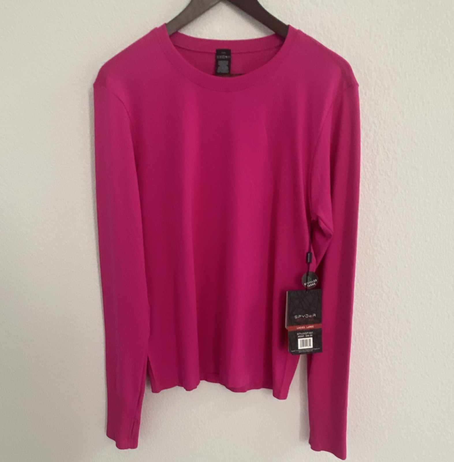 $58 – Spyder Active Women’s Pink Size Large Long Sleeve Active Top Seamless NWT