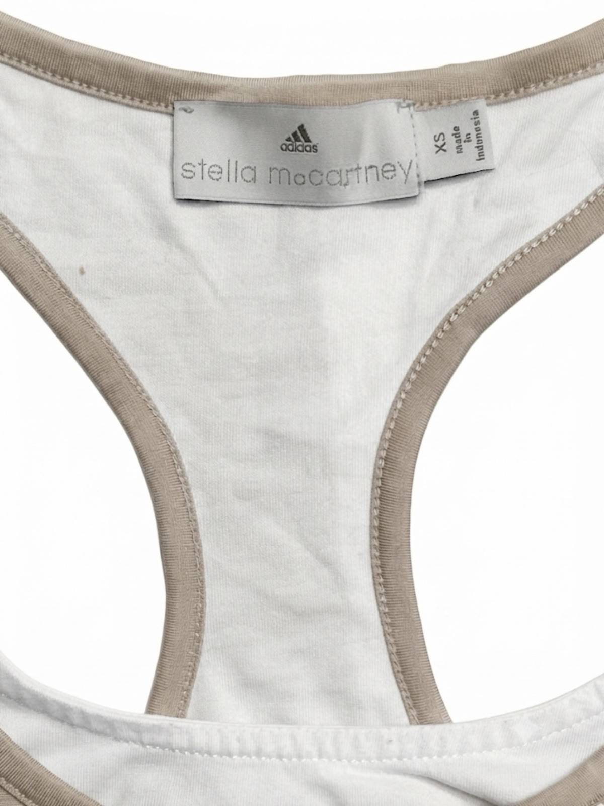 Adidas Stella McCartney Colorblock Patchwork Bubble Tank Top Size XS Beige EUC