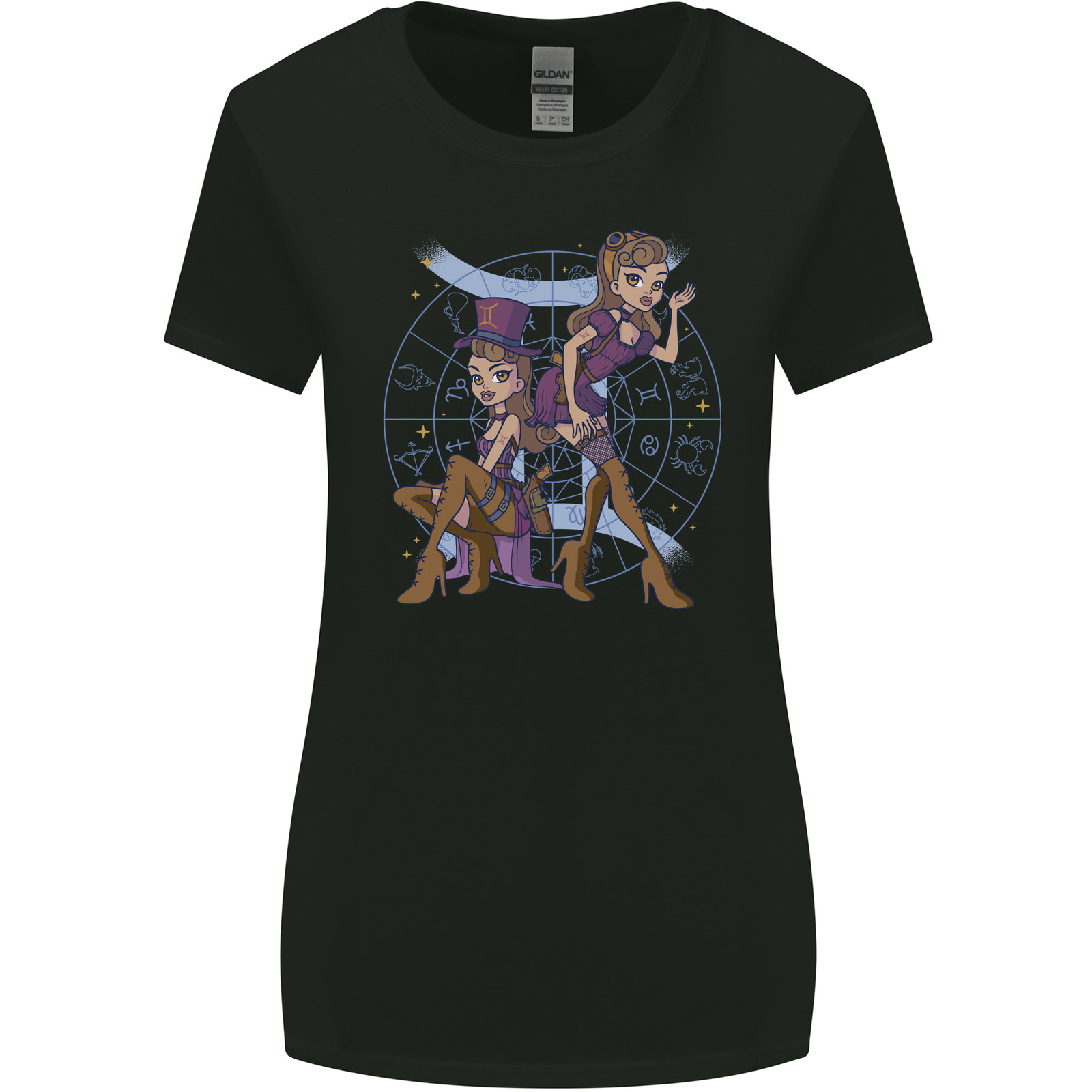Gemini Star Sign Zodiac Astrological Womens Wider Cut T-Shirt