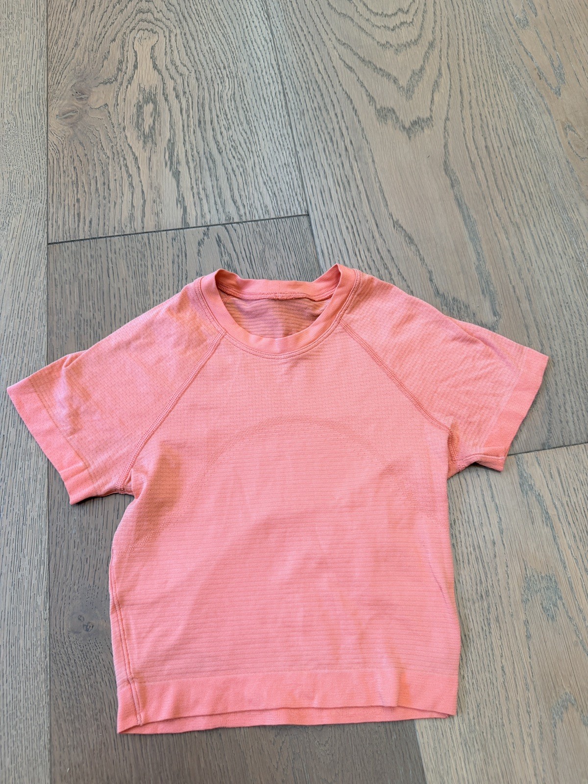 LULULEMON Swiftly Tech Short Sleeve Shirt 2.0 Sz 0 Cropped Peach Orange