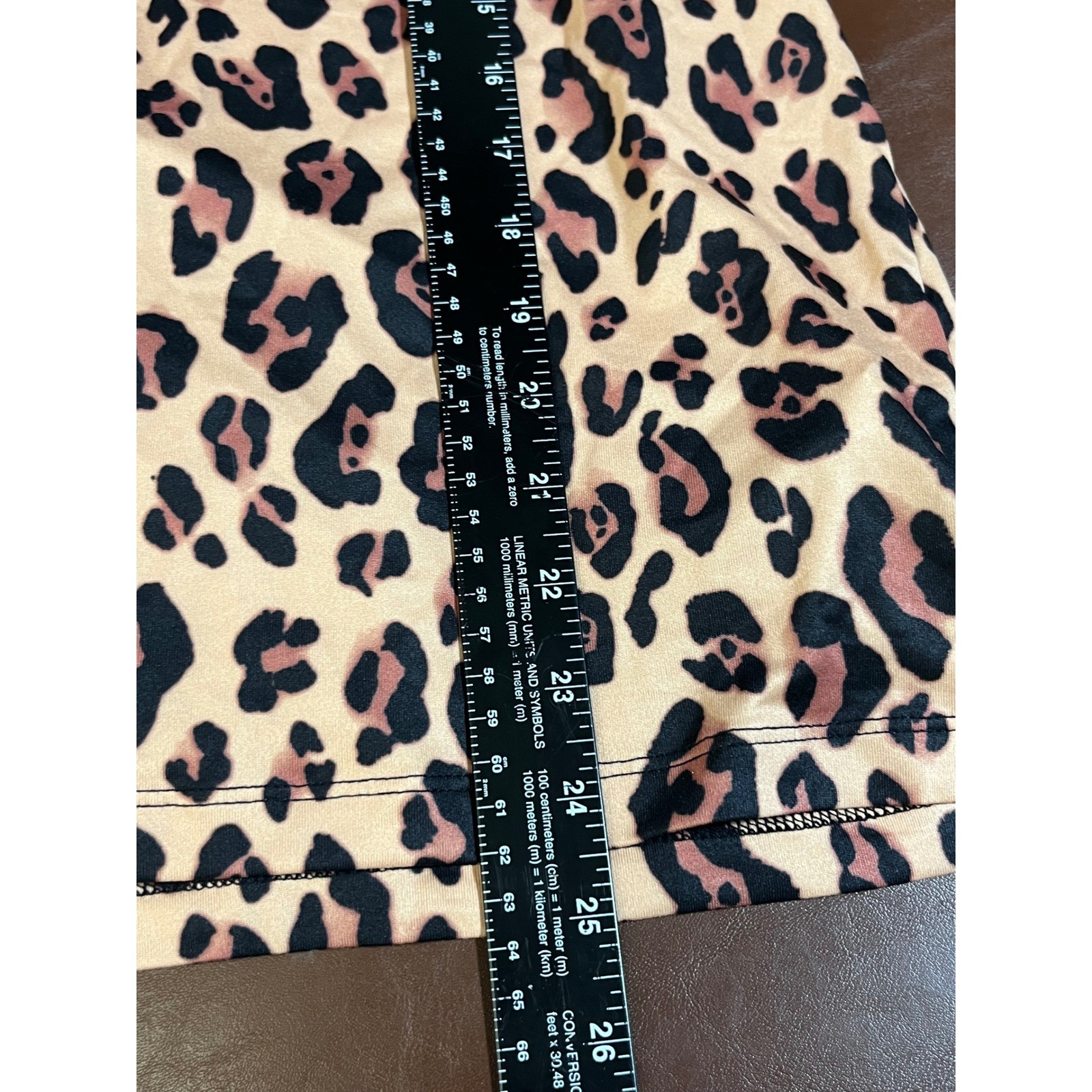 Fabletics Leopard Print Muscle Tank Top Open Tulip Back Tan Black Brown Medium