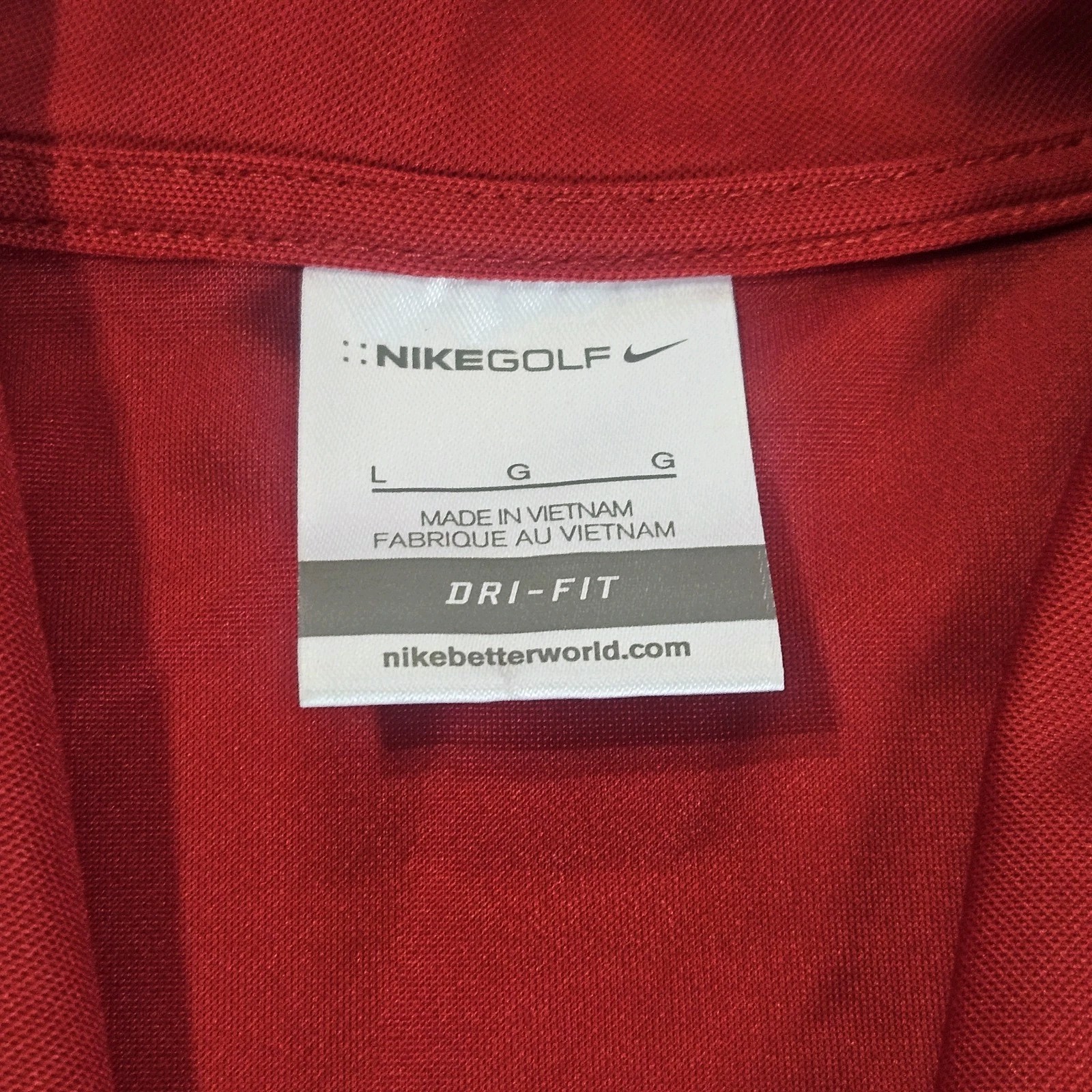 Joe Namath Nike Polo Shirt Womens Large Red Legends Golf Limited Edition Logo
