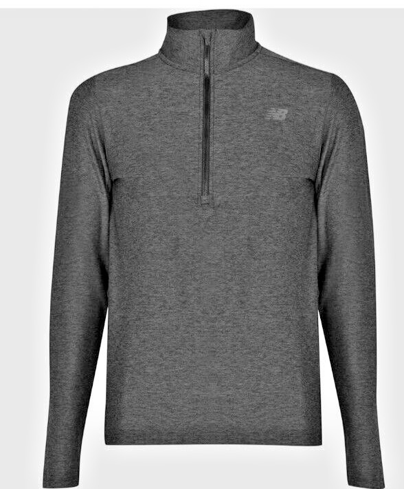 New Balance Dry Quarter Zip Top Size 2XL Gray Space Dye Sports Gym Walking