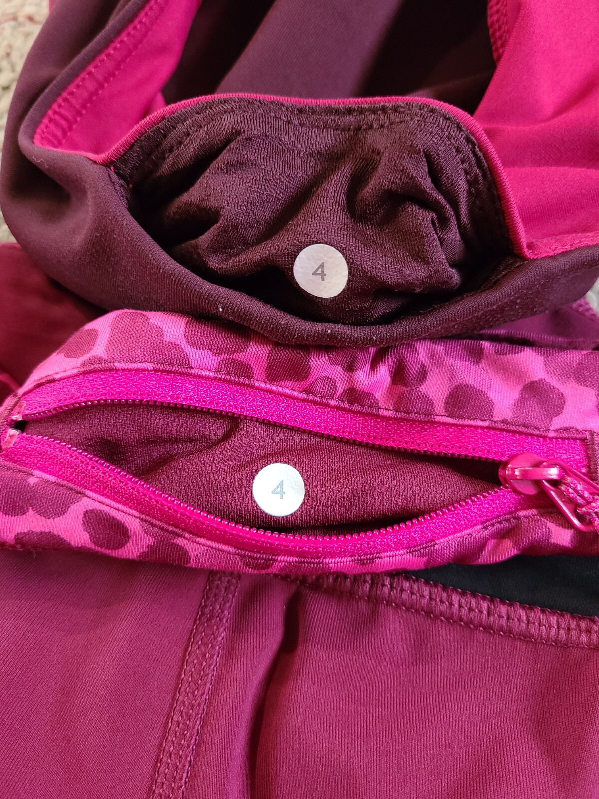 Lululemon Burgundy Bundle Size 4 (Sm) 2 Crop Leggings & Cool Racerback Tank EUC