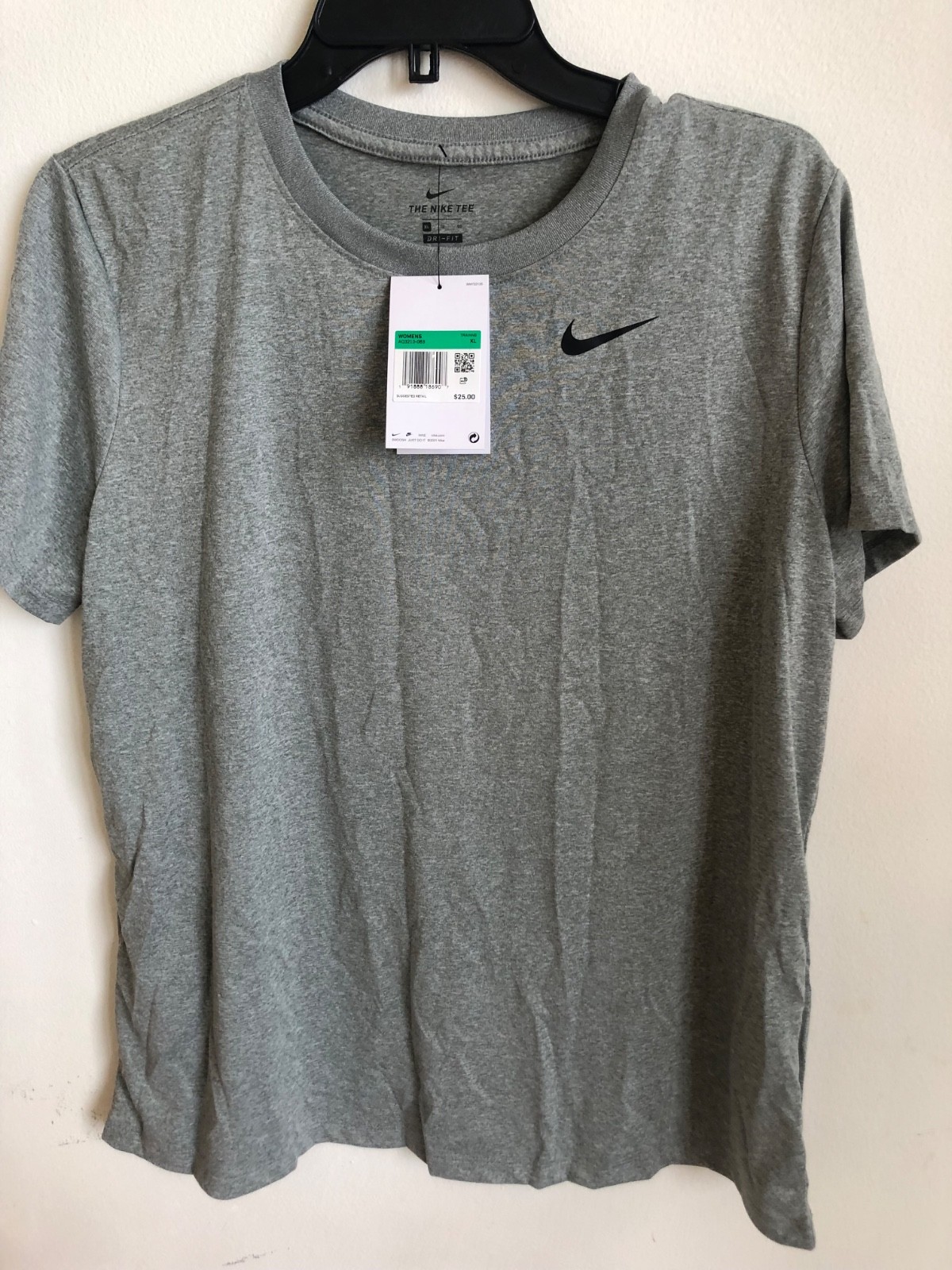 Nike Women’s Dry Fit Short Sleeve Training T-Shirt Grey NWT