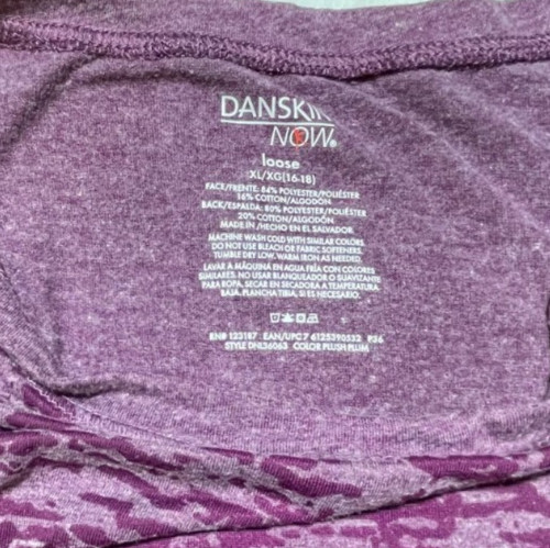 Danskin Now Tank Top Women XL 16/18 Sleeveless Athletic Workout Gym Mauve