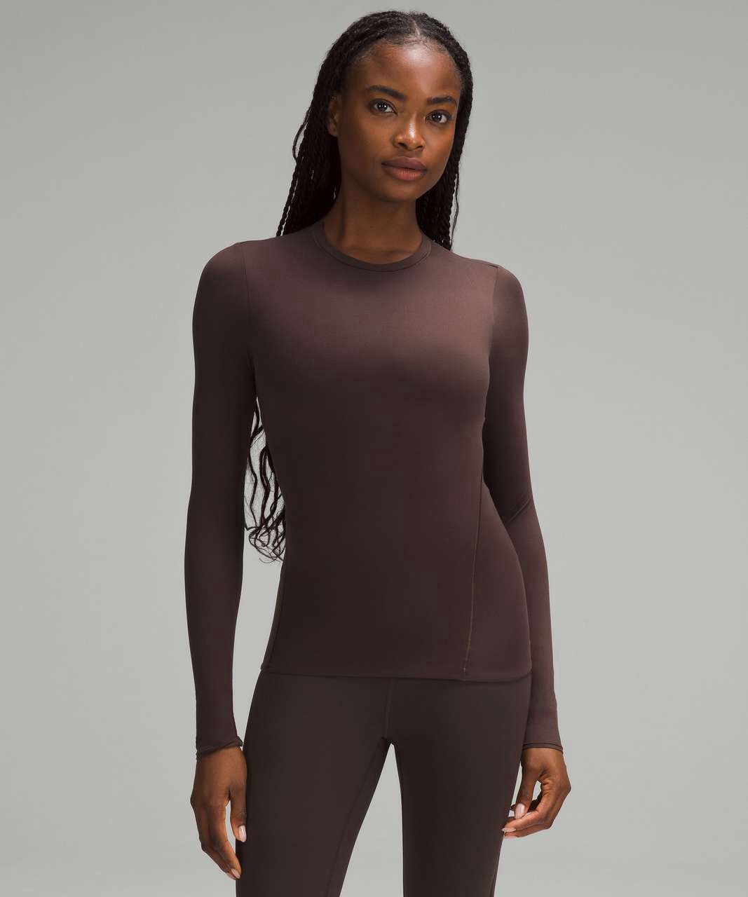 Lululemon Athletica Espresso Brown Wundermost Ultra Soft Nulu Long Sleeve Shirt