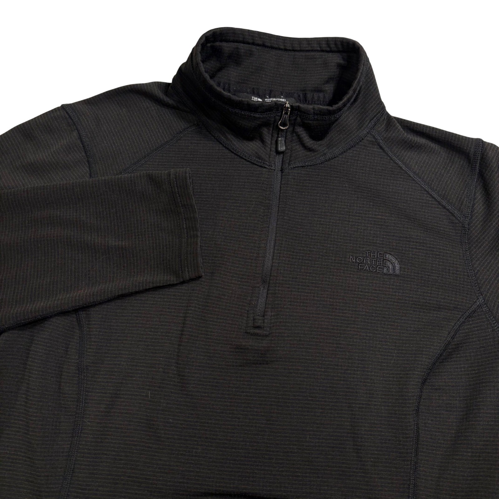 The North Face Women’s L/G Black 1/4 Zip Pullover Fleece Jacket Thermal Lined
