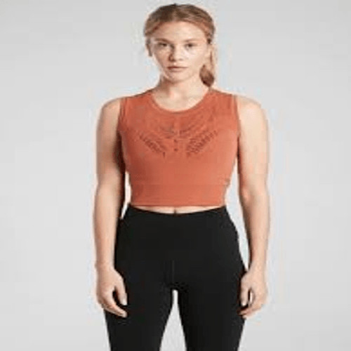 ATHLETA Women’s Etruscan Red Sleeveless Ujjayi Crop Tank XXS / XS #531257