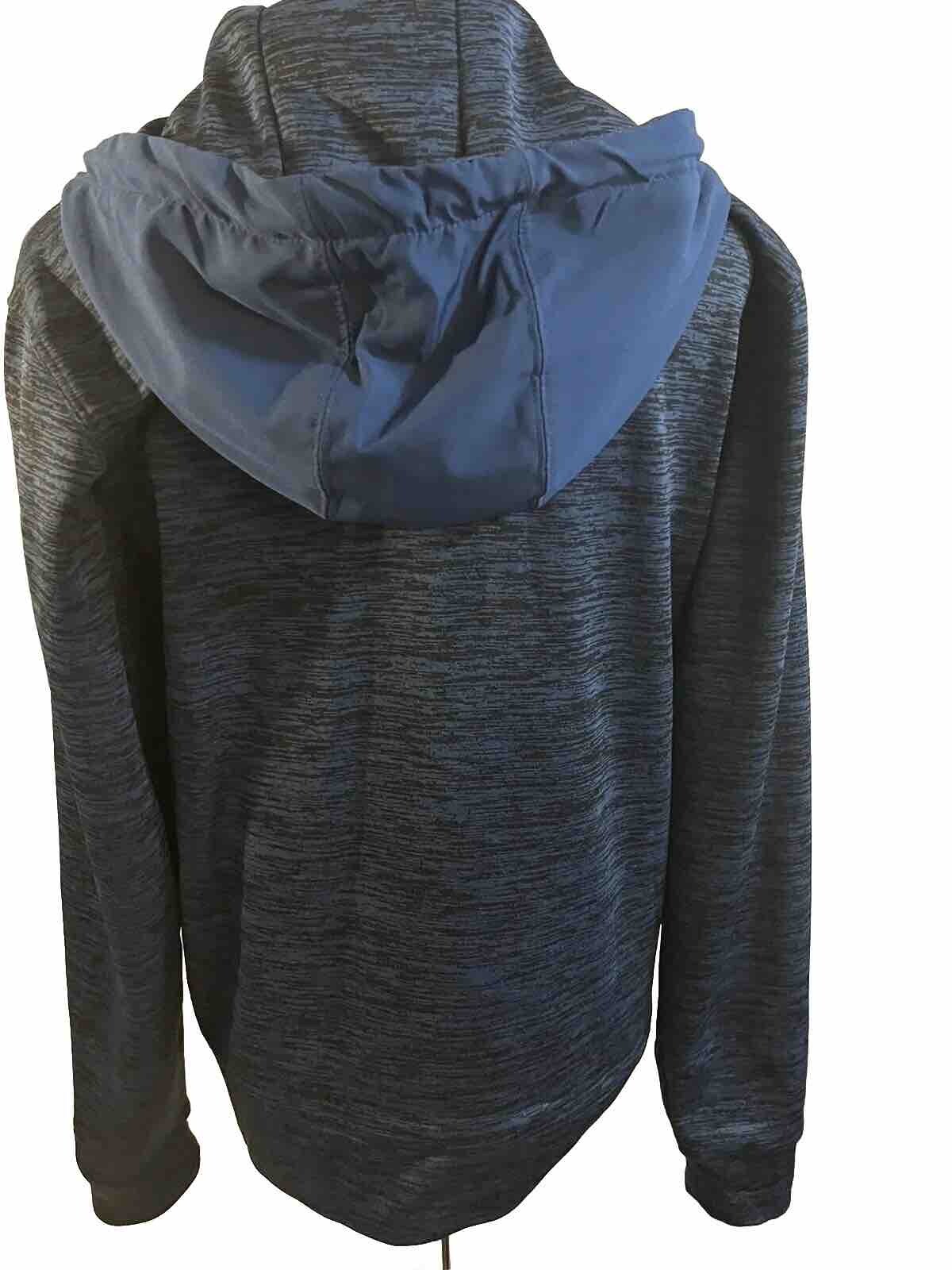 RBX Woman Medium Jacket Active Long sleeve Top Hooded Zip Up Athleisure Blue SzM