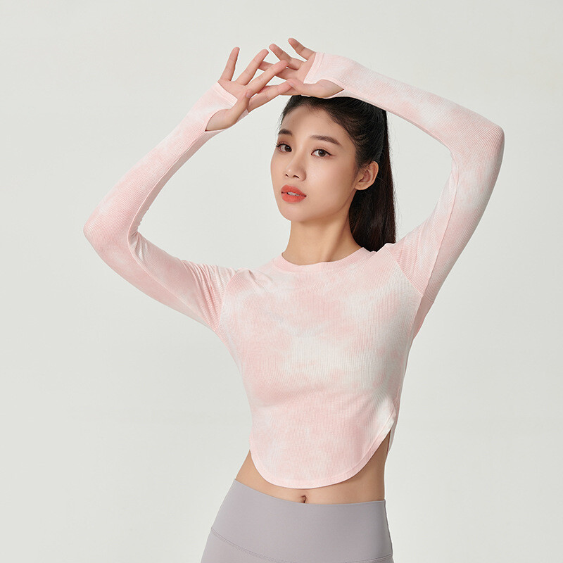 Womens Workout Slim Shirt Long Sleeve Sport Tops Quick Dry Yoga Fitness Bodycon