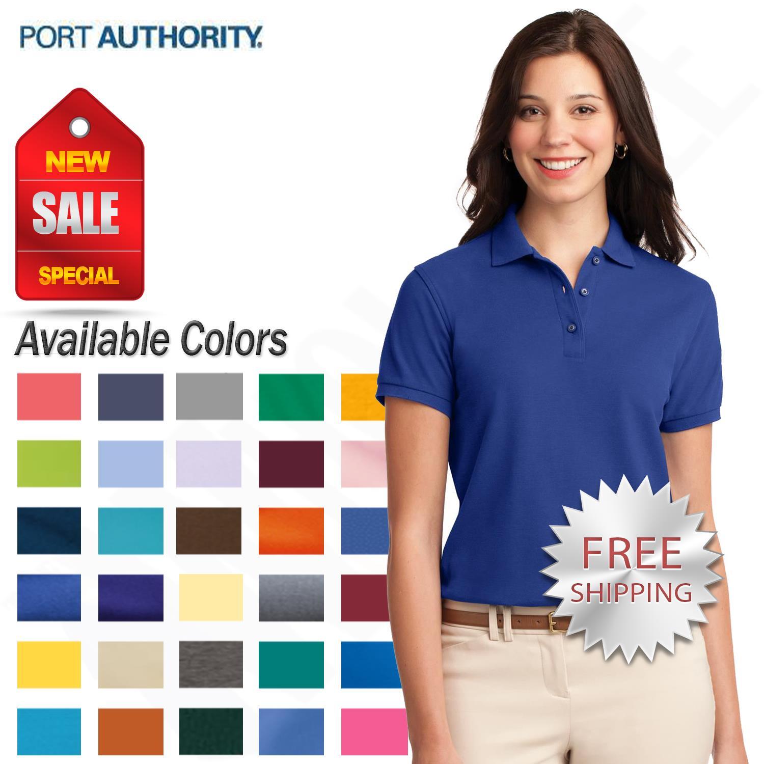 Port Authority Womens Short Sleeve Silk Touch Three Button Polo Shirt L500
