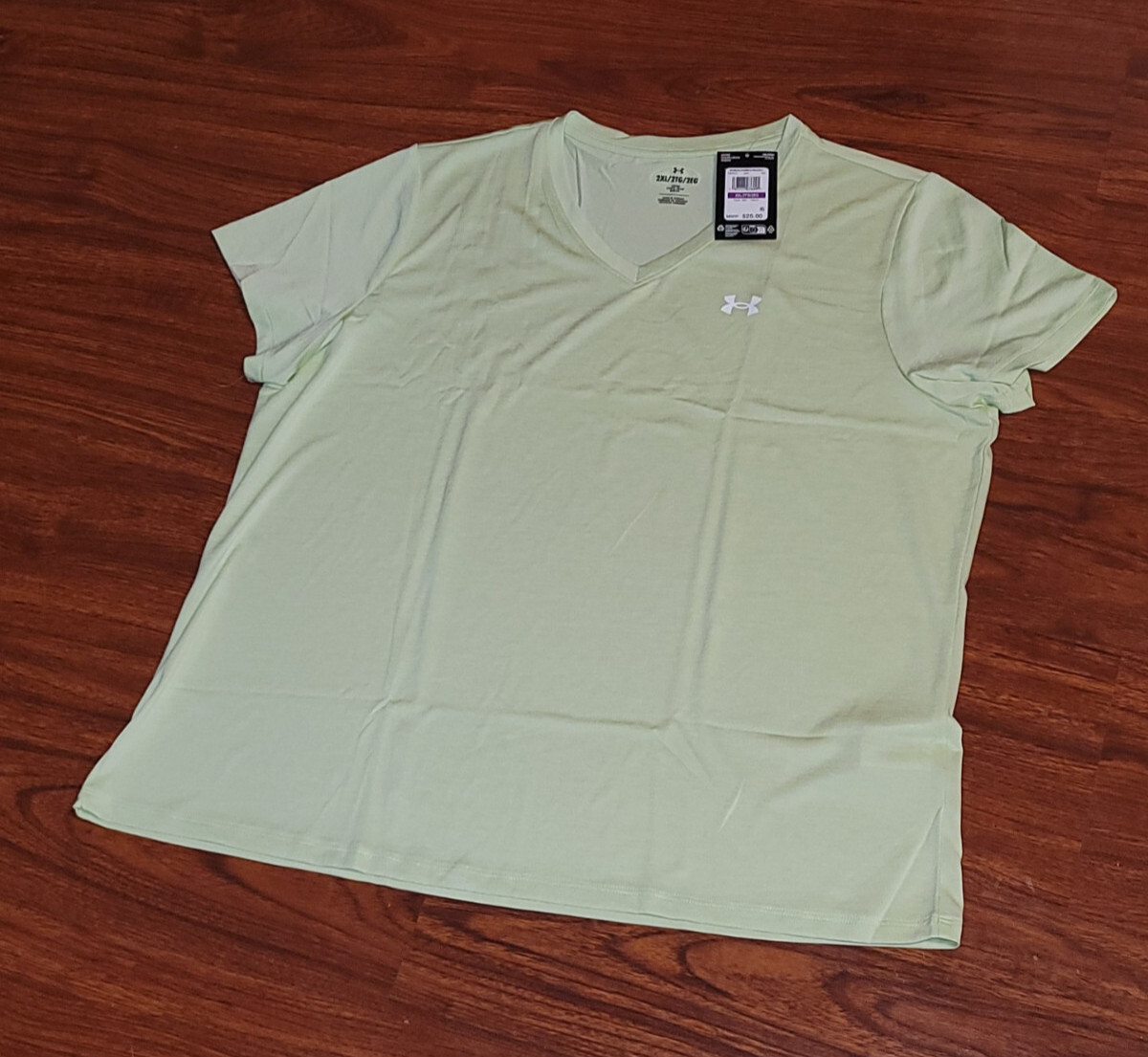 Under Armour UA Tech Twist Women’s 2XL Yellow V Neck Loose Fit Shirt