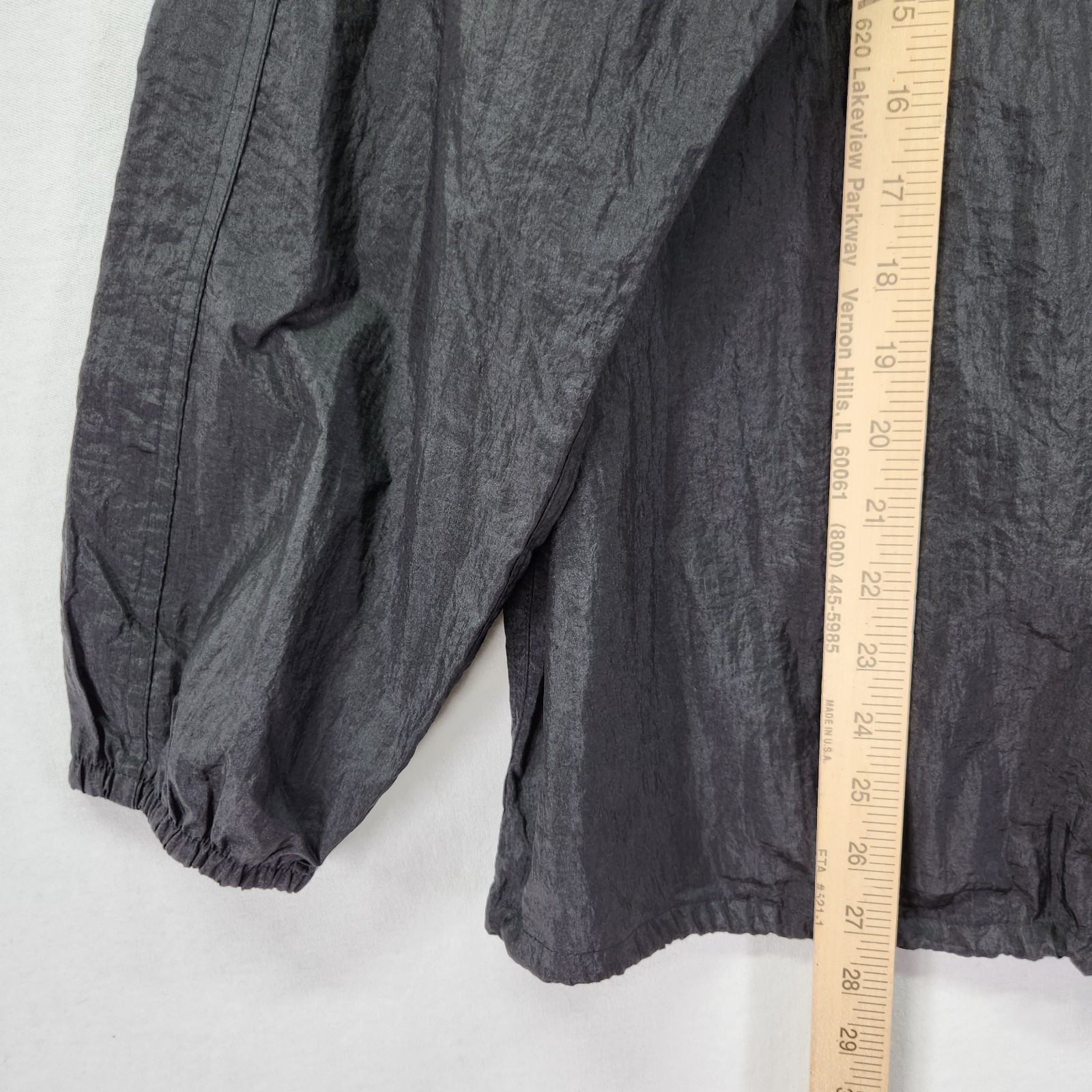 Athleta Lunar Sheen Snap Button Front Shirt Women’s Size Medium Black