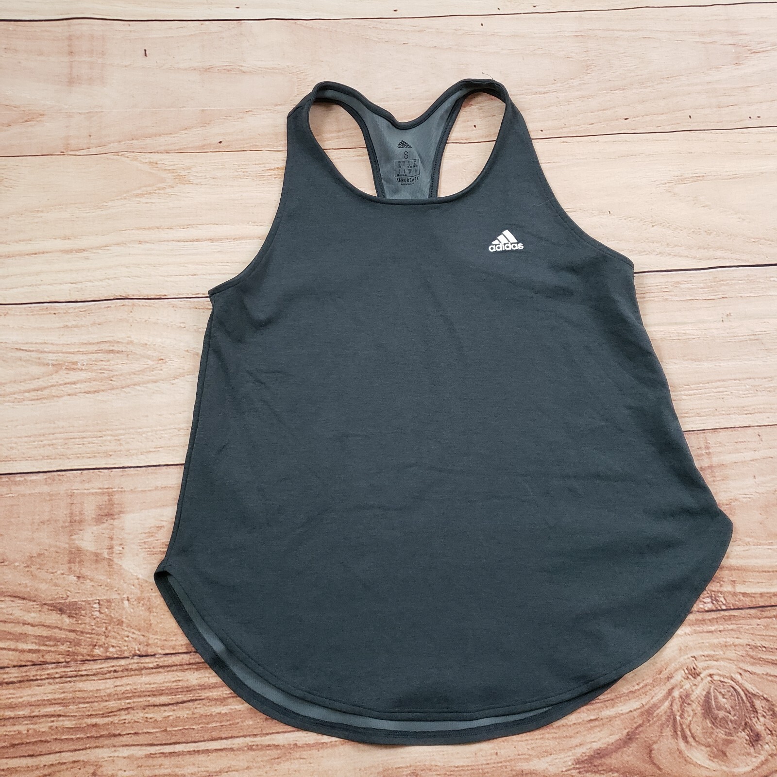 Adidas Shirt Womens Small Gray White Outdoors Tank Top Lightweight Active Ladies