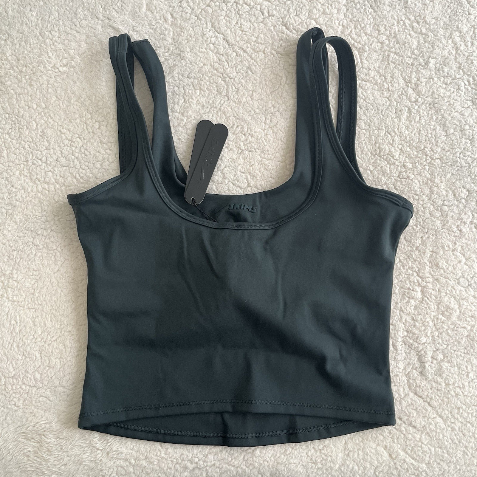 Nike Skims Dark Teal Matte Double Strap Scoop Tank – Size Medium
