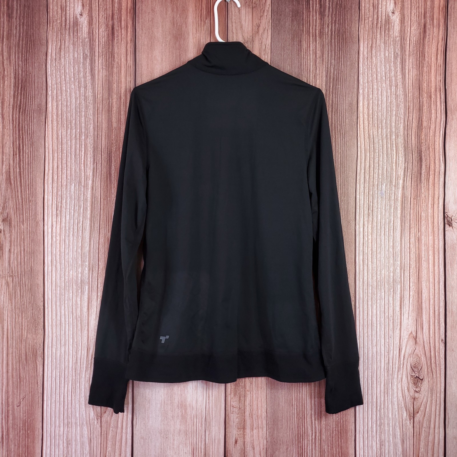 Terramar Womens Large 2.0 Cloud Nine Half Zip Base Layer Top Pullover Black