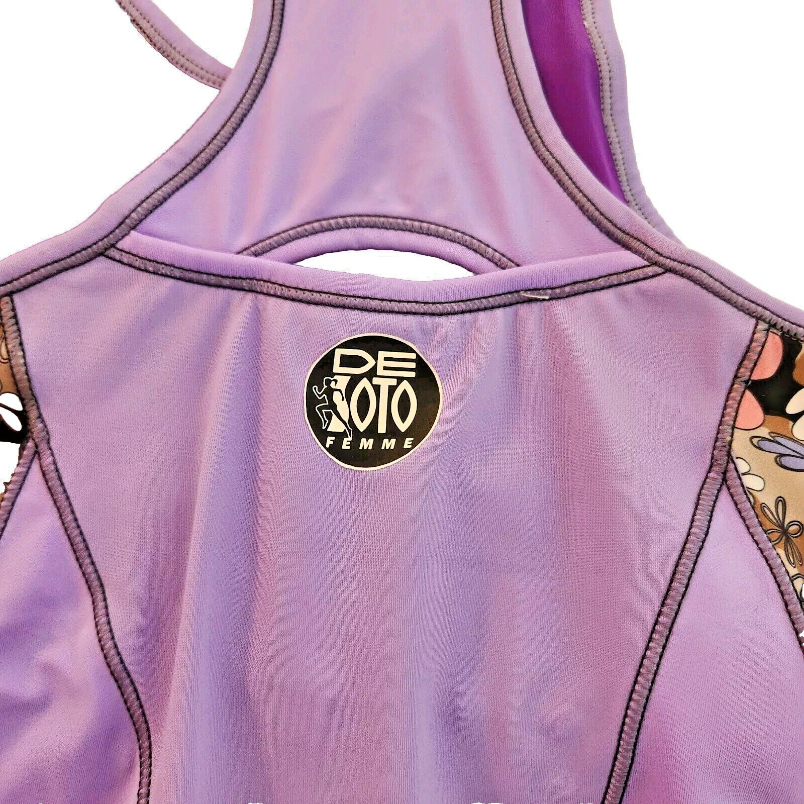 DeSoloFemme Top athletic razorback shirt SzS tank Exercise female skin cooler